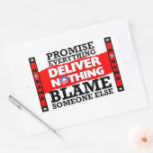 Sticker Rectangulaire Obama : Promettez Tout, N'Offrez Rien ! (Enveloppe)