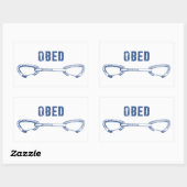 Sticker Rectangulaire Obed Rock Climbing Quickdraw (Feuille)