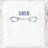 Sticker Rectangulaire Obed Rock Climbing Quickdraw (Sac)