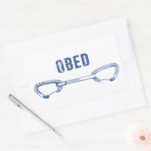 Sticker Rectangulaire Obed Rock Climbing Quickdraw (Enveloppe)