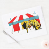 Sticker Rectangulaire Objets souvenirs du cirque en mémoire des éléphant (Enveloppe)