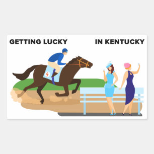 Sticker Rectangulaire Obtenir de la chance au Kentucky