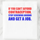 Sticker Rectangulaire Obtenir Un Travail (Sac)