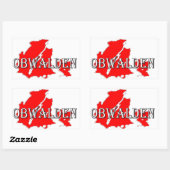 Sticker Rectangulaire Obwalden (Feuille)