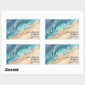 Sticker Rectangulaire Ocean Beach Watercolor Été (Feuille)