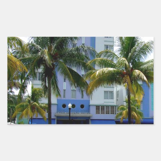 Sticker Rectangulaire Ocean Drive (Devant)