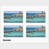 Sticker Rectangulaire Océan paisible des Bermudes (Feuille)