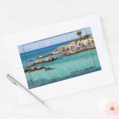 Sticker Rectangulaire Océan paisible des Bermudes (Enveloppe)