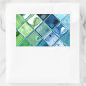 Sticker Rectangulaire Ocean Teal Glass (Sac)