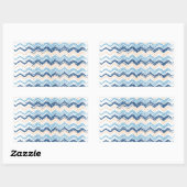 Sticker Rectangulaire Ocean Waves Chevron (Feuille)