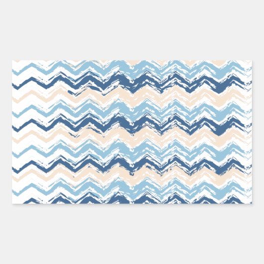 Sticker Rectangulaire Ocean Waves Chevron (Devant)