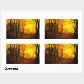Sticker Rectangulaire Octobre Afterglow John Atkinson Grimshaw (Feuille)