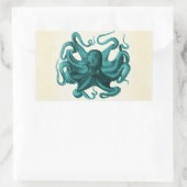 Sticker Rectangulaire Octopus vintage (Sac)