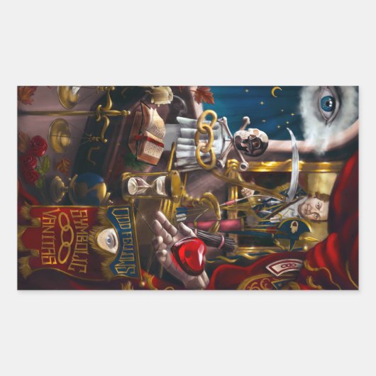 Sticker Rectangulaire Odd Fellows Symbolic Vanitas (Devant)