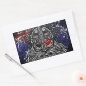 Sticker Rectangulaire Odin ravens swords Viking Mythologie Australia fla (Enveloppe)