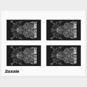 Sticker Rectangulaire Odin ravens Viking Mythologie Valhalla attend (Feuille)