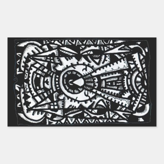 Sticker Rectangulaire OEil. par Brian Benson (Devant)
