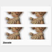 Sticker Rectangulaire oeuf de pâques antique (Feuille)
