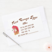 Sticker Rectangulaire OEufs de gamme libre Aquarelle Carton d'oeuf (Enveloppe)