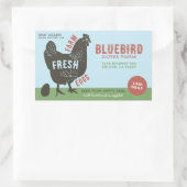 Sticker Rectangulaire Oeufs frais de ferme (Sac)