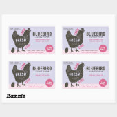 Sticker Rectangulaire Oeufs frais de ferme (Feuille)