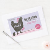 Sticker Rectangulaire Oeufs frais de ferme (Enveloppe)