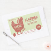 Sticker Rectangulaire Oeufs frais de ferme (Enveloppe)