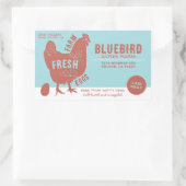 Sticker Rectangulaire Oeufs frais de ferme (Sac)