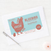 Sticker Rectangulaire Oeufs frais de ferme (Enveloppe)