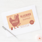 Sticker Rectangulaire Oeufs frais de ferme (Enveloppe)