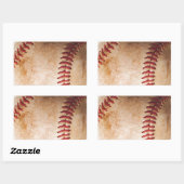 Sticker Rectangulaire Oeuvre De Baseball (Feuille)