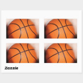 Sticker Rectangulaire Oeuvre de basket-ball (Feuille)