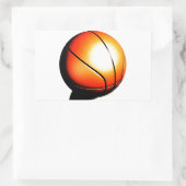 Sticker Rectangulaire Oeuvre de basket-ball (Sac)