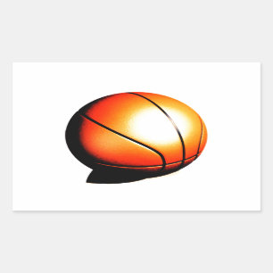 Sticker Rectangulaire Oeuvre de basket-ball