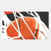 Sticker Rectangulaire Oeuvre de basket-ball (Devant)