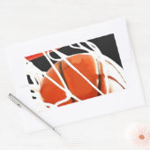 Sticker Rectangulaire Oeuvre de basket-ball (Enveloppe)