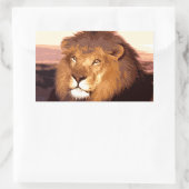 Sticker Rectangulaire OEuvre de Lion (Sac)