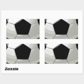 Sticker Rectangulaire Oeuvre de soccer unique (Feuille)