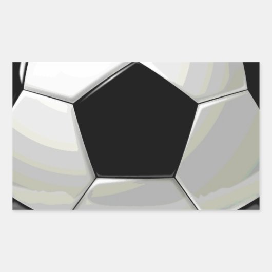 Sticker Rectangulaire Oeuvre de soccer unique (Devant)