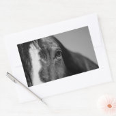Sticker Rectangulaire OEuvre d'oeil noir blanc (Enveloppe)