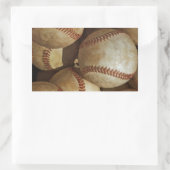 Sticker Rectangulaire Oeuvre tendance de baseball (Sac)