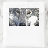 Sticker Rectangulaire OEuvre Wolf Eyes (Sac)