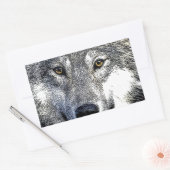 Sticker Rectangulaire OEuvre Wolf Eyes (Enveloppe)