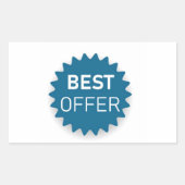 Sticker Rectangulaire Offre directe (Devant)