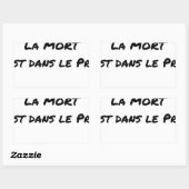 Sticker Rectangulaire OGM ? LA MORT EST DANS LE PRÉ - Jeux de mots (Feuille)