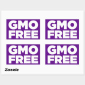 STICKER RECTANGULAIRE OGM LIBRE (PURPLE) (Feuille)