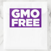STICKER RECTANGULAIRE OGM LIBRE (PURPLE) (Sac)
