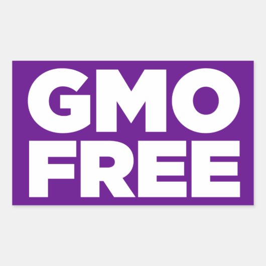 STICKER RECTANGULAIRE OGM LIBRE (PURPLE) (Devant)