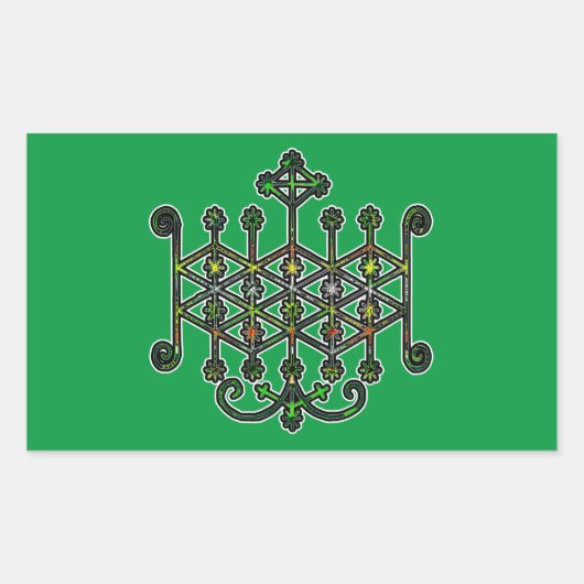 Sticker Rectangulaire Ogun Veve Sigil (Devant)