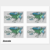 Sticker Rectangulaire Oh mon Dieu ! (Feuille)